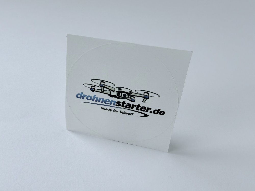 Sticker rund, Motiv: Drohnenstarter