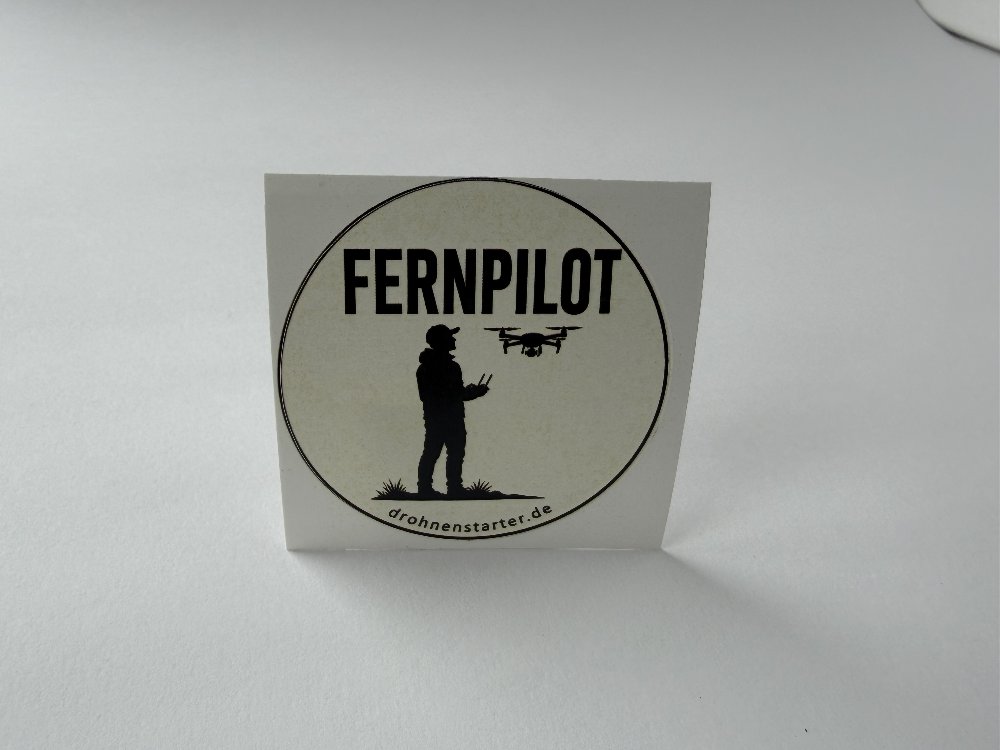 Sticker rund, Motiv: Fernpilot